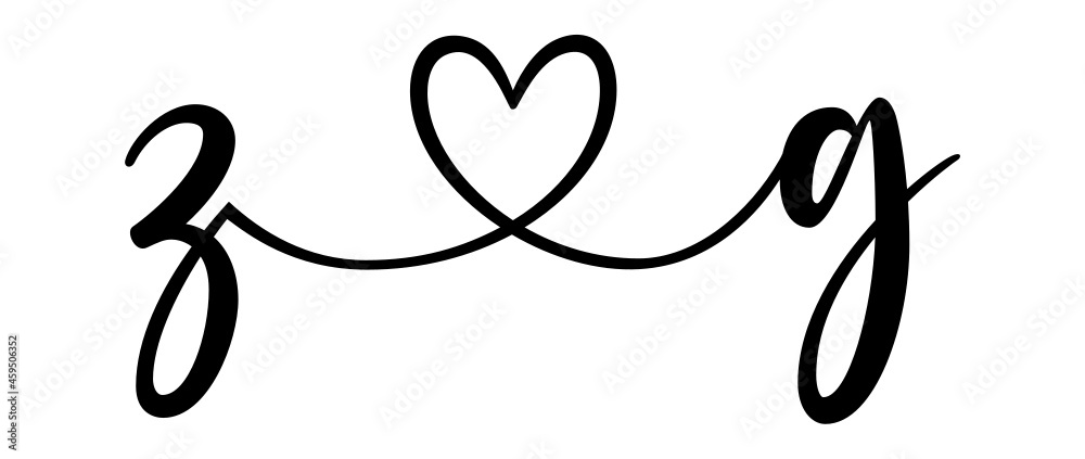 zg, gz, letters with heart Monogram, monogram wedding logo. Love icon, couples Initials, lower case, connecting HEART, home decor, zg, gz, letters with heart Monogram, monogram wedding logo. Love icon, couples Initials, lower case, connecting HEART, home decor,