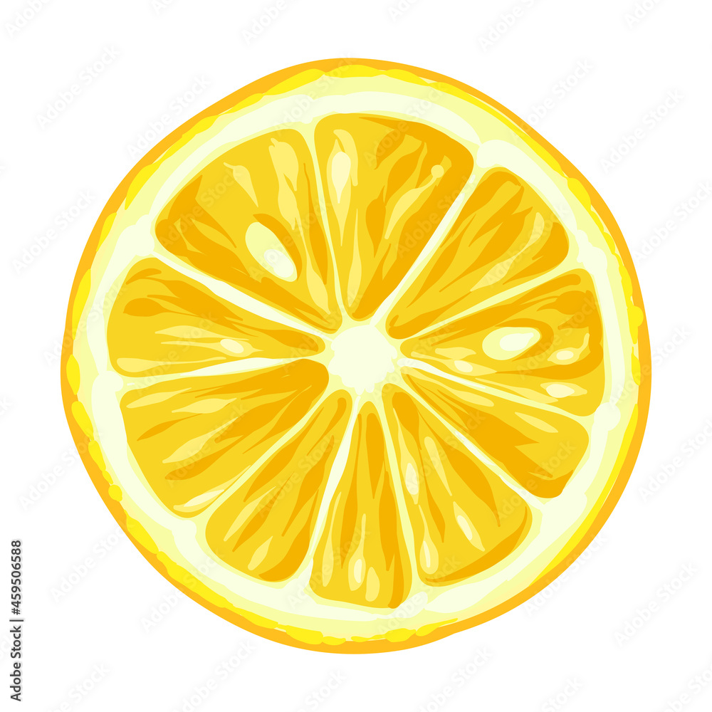Stylized illustration of lemon. Image for design or decoration. Stylized illustration of lemon. Image for design or decoration.