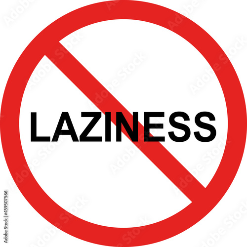 Free Download Laziness sign. Red circle background. Business signs and symbols. - GFXLoad