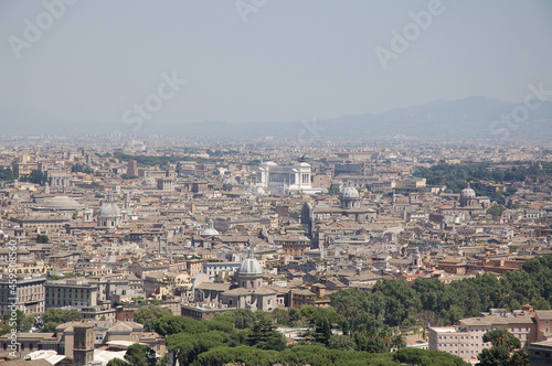Canvas Print aerial view of rome italy
