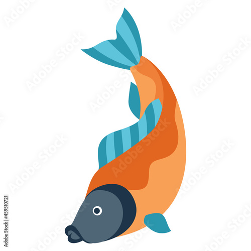 Stylized illustration of fish. Image for design or decoration.