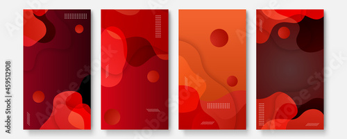 Abstract background design templates for social media posts and stories