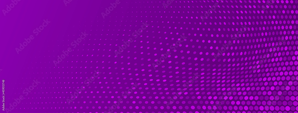 Abstract halftone background made of small round dots of different sizes in purple colors Abstract halftone background made of small round dots of different sizes in purple colors