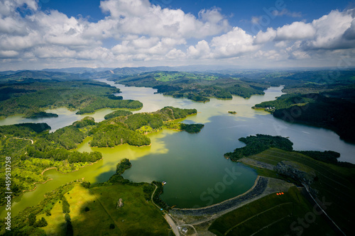 Rio Grande reservoir in Antioquia, water dam for electric power production