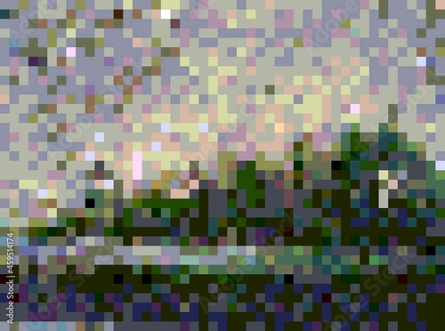Mosaic pixel abstract background
