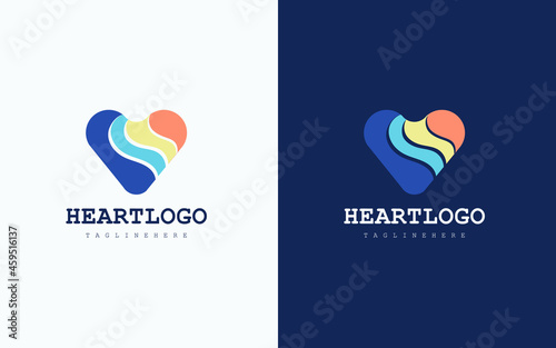 Heart logo icon vector design concept