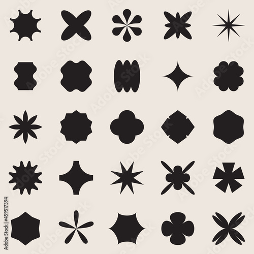Collection of geometric shapes. Consistent simple icon, vector illustration, EPS 10