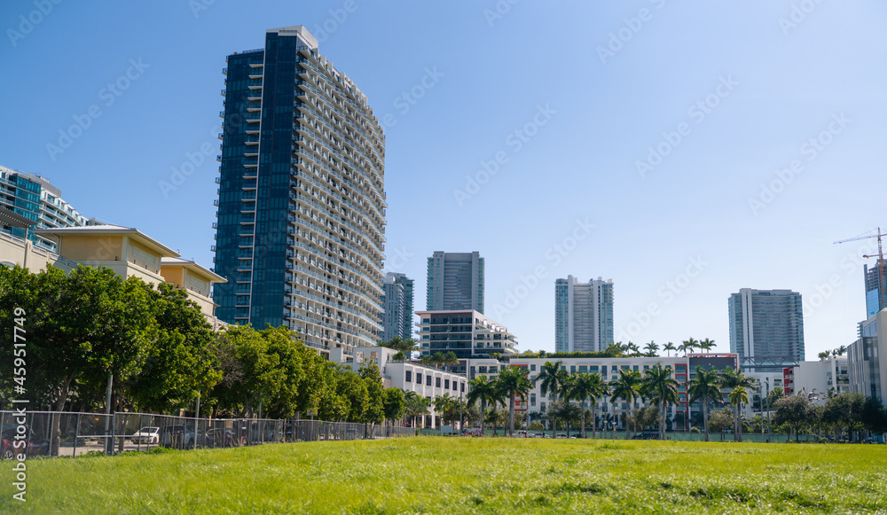skyscrapers in midtown Miami Florida luxury buildings  