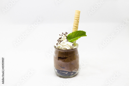 sweet chocolate and cream dessert