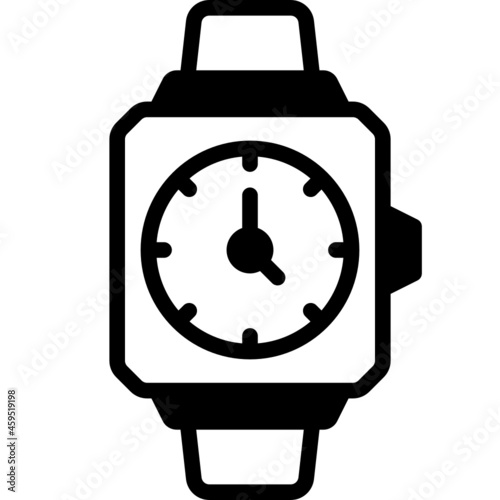 smartwatch solid line icon
