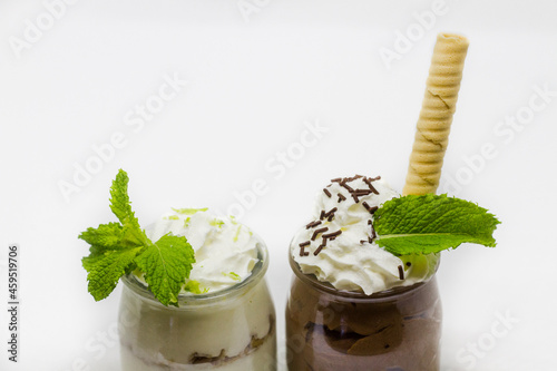 sweet chocolate and cream dessert