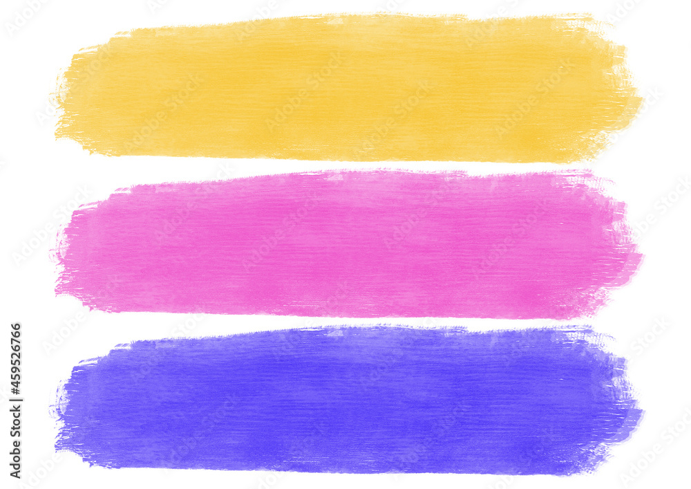 Brochazos de pintura magenta, violeta y amarillo. Sombra de ojos, maquillaje, belleza. Textura. Brochazos de pintura magenta, violeta y amarillo. Sombra de ojos, maquillaje, belleza. Textura.