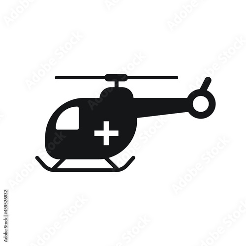 medical Helicopter icon for your website, logo, app, UI, product print. medical Helicopter concept flat Silhouette