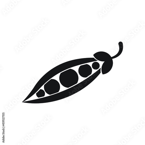 Peas icon cartoon. Singe vegetables icon from the eco food set.