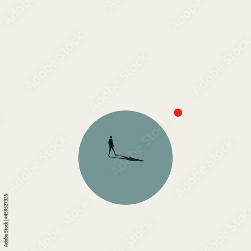 Business detail and concentration vector concept. Symbol of focus, strategy, planning. Minimal illustration.