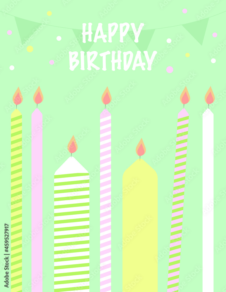 Great Happy Birthday Card. Vector typography illustration 