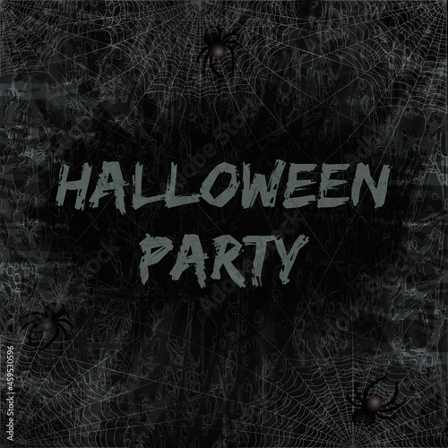 Halloween party dark poster. 