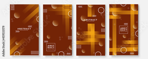 Fotografie Trendy abstract art templates with gradient and geometric elements