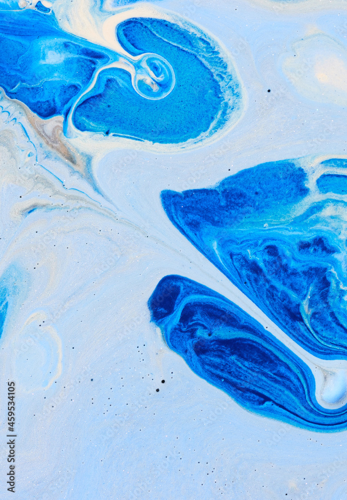 Photography of paint marble fluid acrylic texture for background