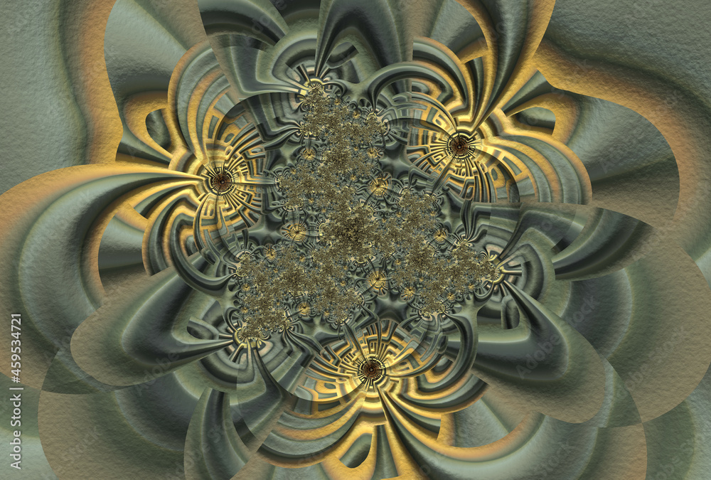 Fantastic fractal background. Abstract fractal texture. Digital art. 3D rendering.