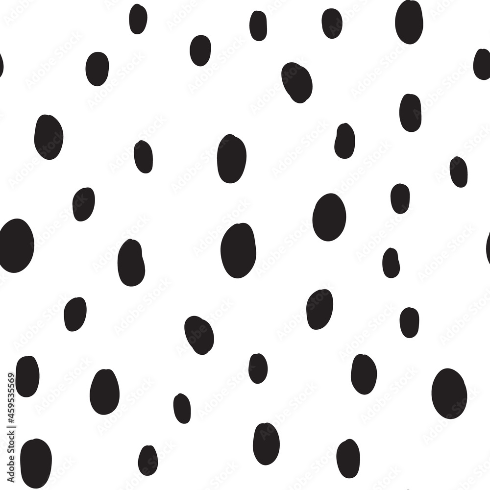 Hand drawn polka dot seamless pattern. Vector texture circle doodles. Hand drawn polka dot seamless pattern. Vector texture circle doodles.