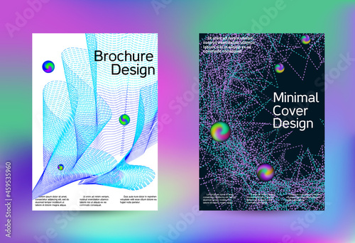 Minimum coverage of a vector. Cover design. Set of modern abstract musical backgrounds. Sound flyer for creating a fashionable cover, banner, poster, booklet...