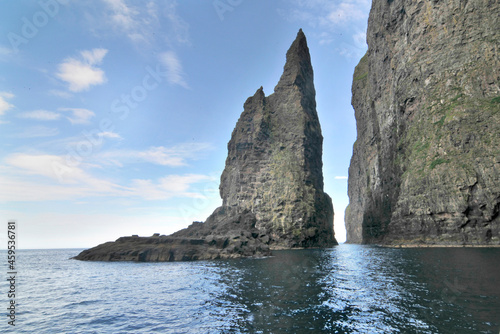 Bird cliffs near Vestmanna Streymoy Faroe Islands photo