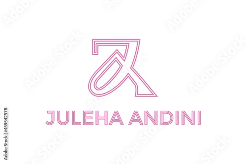 ja or aj logo. Elegant, modern, simple and luxurious feminine concept. Suitable for cosmetics, fashion, spa, yoga, jewelry, and salons. Vector designs, templates, stock icons.