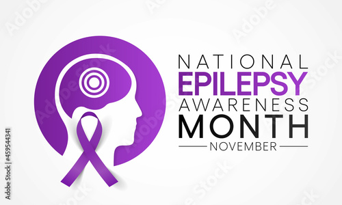 Epilepsy awareness month is observed every year in November, is a central nervous system (neurological) disorder in which brain activity becomes abnormal. vector illustration