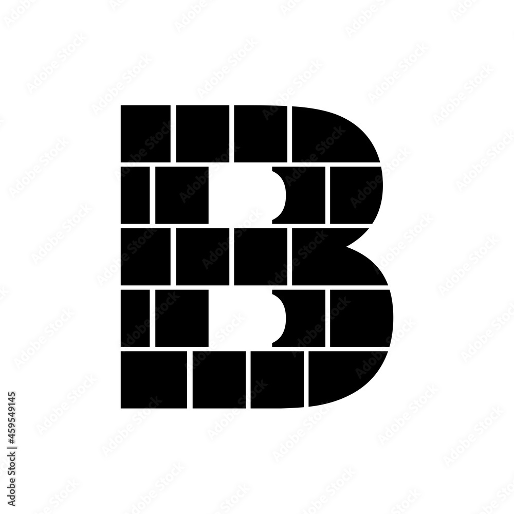 Letter B mask area Alphabet letter photo collage frames template Letter B mask area Alphabet letter photo collage frames template