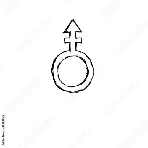 androgyne nonbinary gender symbol (sketch)