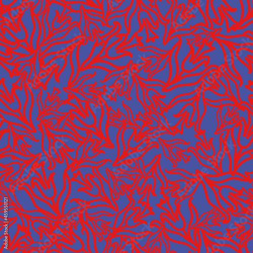 Vector Blue and red Turkish Tulips Texture background pattern