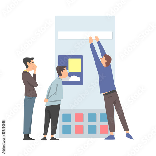 UX or User Experience Designer Creating Product and Service for Human computer Interaction Vector Illustration