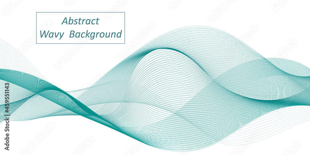Abstract wave background. Teal swirl wave, smooth colo flow swoosh with dynamic curve lines. Air, wind, sea, trendy design for banner.isolated on white background. Vector illustration Abstract wave background. Teal swirl wave, smooth colo flow swoosh with dynamic curve lines. Air, wind, sea, trendy design for banner.isolated on white background. Vector illustration