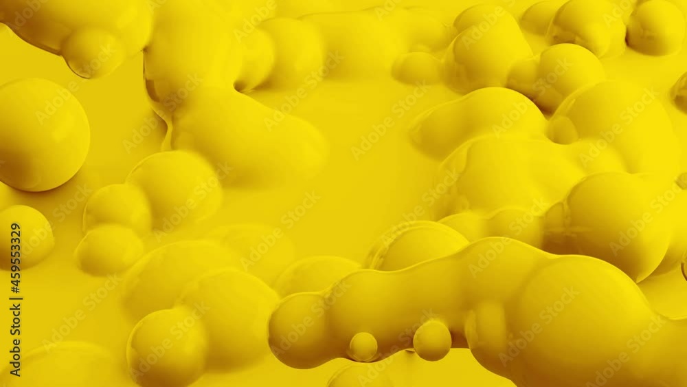 abstrakte 3D Animation mit flüssigen Bällen oder Kugeln - Loop