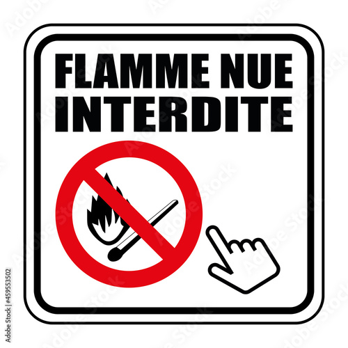 Logo flamme nue interdite.