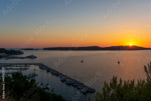 Sea view of the town of Pylos, historically known as Navarino