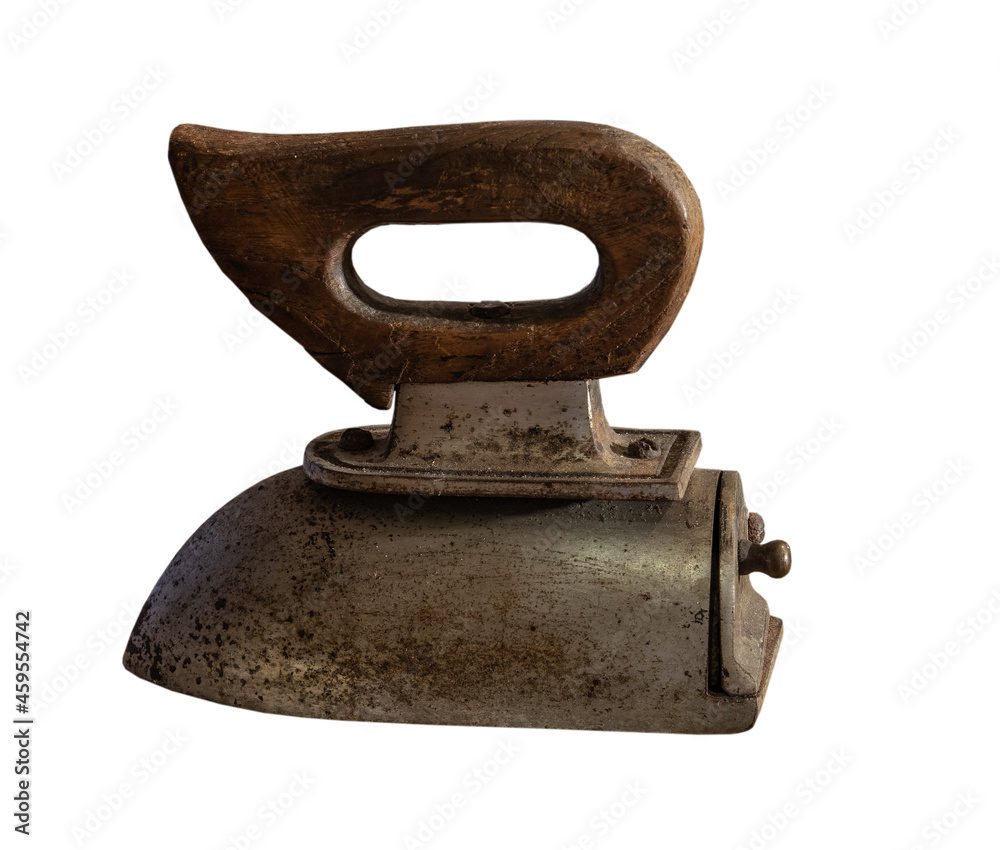 The old iron on white, isolated The old iron on white, isolated