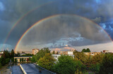 Double rainbow in the city