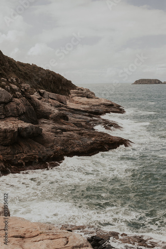 sea ​​over rocks on the beach of cabo fria Rio de Janeiro, Brazil