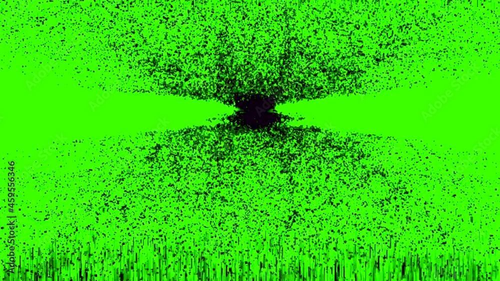 Black dot with swarm of particles. Design. Black hole in cyberspace with attacking swarm of particles. Attack of infected virus particles in cyberspace that create interference