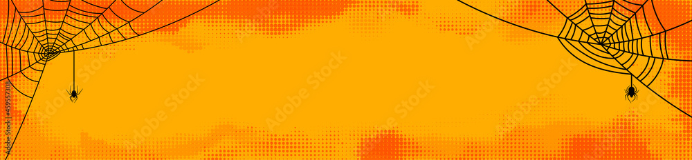 Orange halftone dotted horizontal frame.
