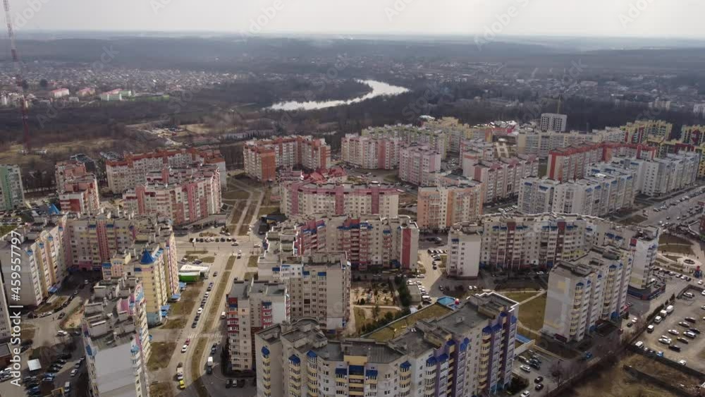 aerial view of new district of city aerial view of new district of city