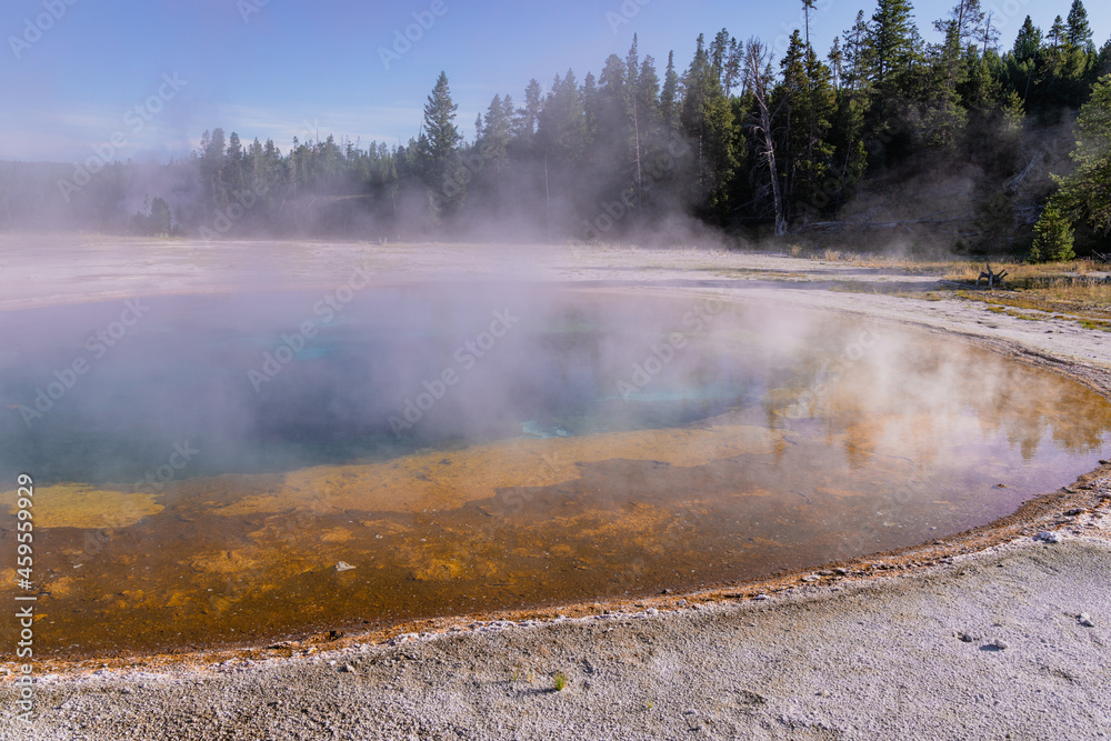 Beauty Pool in Yellowstone National Park Beauty Pool in Yellowstone National Park