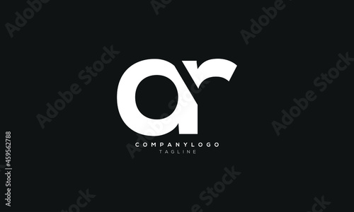 AR, RA, Abstract initial monogram letter alphabet logo design