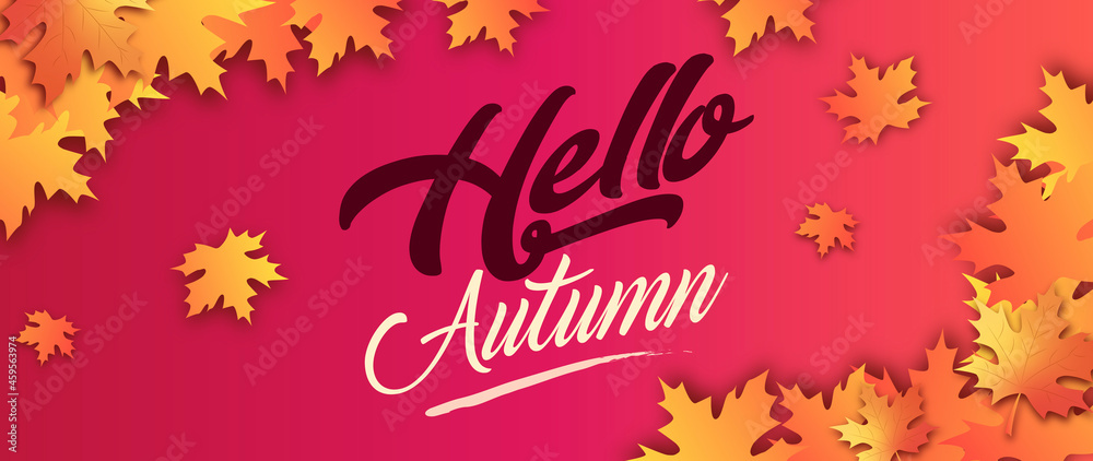 Hello autumn sale banner
