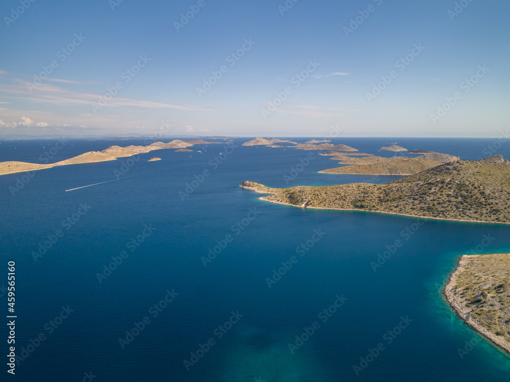 Croatia - Kornati Island and the Kornati National Park from drone view