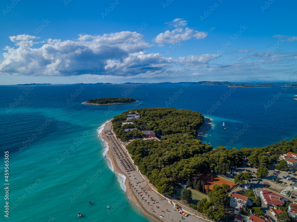 Croatia - Primosten amazing landscape from drone view