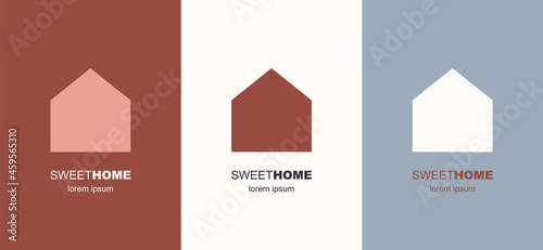 Love House Icon, Home Care Symbol, Sweet Home Heart Sign