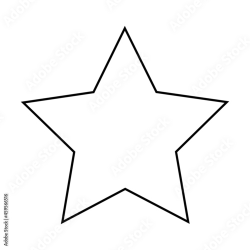 Star shape icon vector symbol outline stroke for creative graphic design ui element in a pictogram illustration